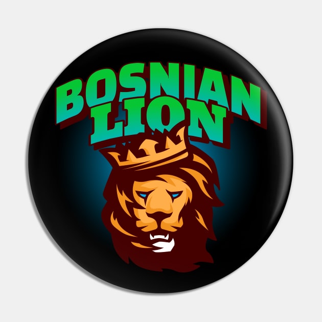 Bosnian Lion Pin by Tip Top Tee's