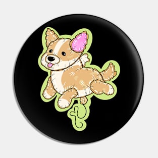 Balloon cute corgi Pin