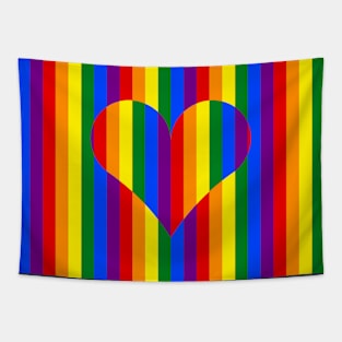 LGBT Striped Heart Tapestry