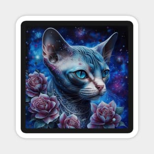 Blue Galaxial Sphynx Magnet