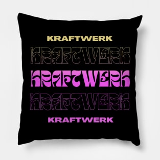 Kraftwerk // Typography Fan Art Design Pillow