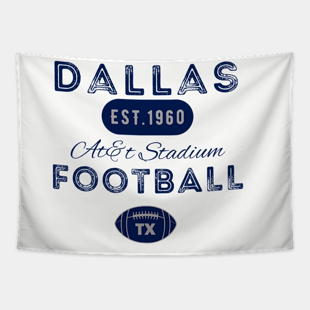 Dallas Football Vintage Style Tapestry by Borcelle Vintage Apparel 