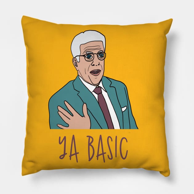 The Good Place, Michael, Ya Basic Pillow by BasicBeach