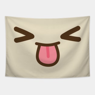 Very Happy Cute Face with tongue Tapestry