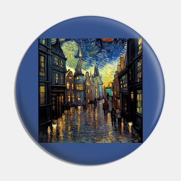 Starry Night in Diagon Alley Pin by Grassroots Green