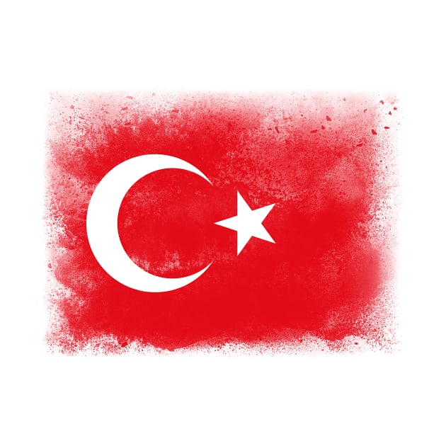 Turkey flag isolated by psychoshadow