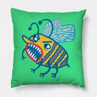 Bee Angry Buzzing - A Playful Design for Bee Lovers Pillow