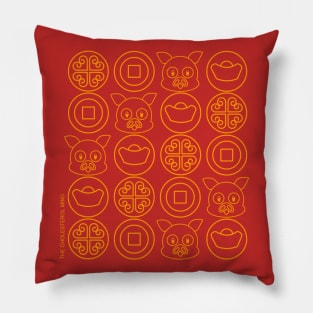 Happy Chinese New Year! Lucky Piggy Coins Pillow