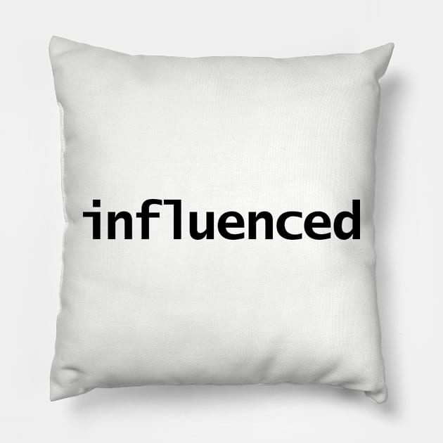 Typography Influenced in Black Type Pillow by ellenhenryart