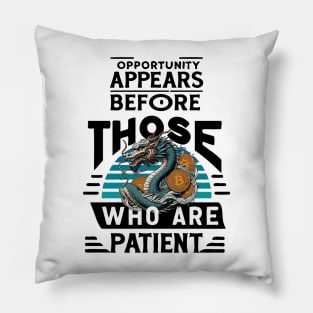 Dragon Coin Motto Pillow