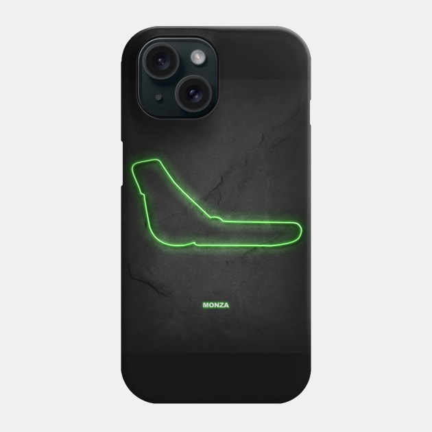 Monza Circuit Neon Phone Case by Durro