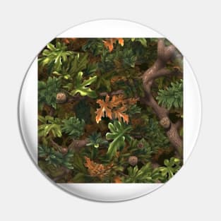 Oak Leaves and Branches Pin