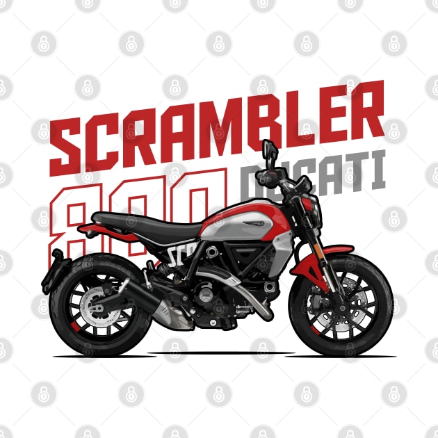 Ducati Scrambler 800 Icon - Red by Tomislav Lozić