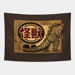 Kaiju Vintage Poscard Tapestry