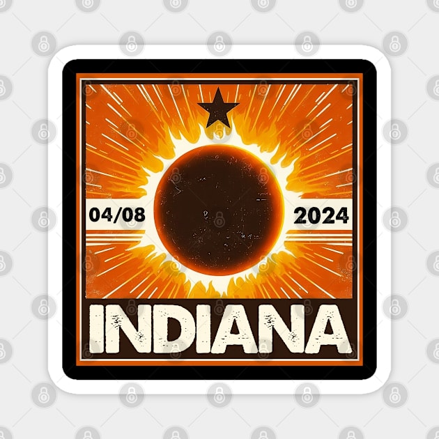 Indiana solar eclipse 2024 Magnet by BestCatty 