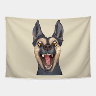 Cute surprised puppy Tapestry