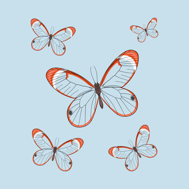 Glasswing butterfly cartoon illustration by Cartoons of fun