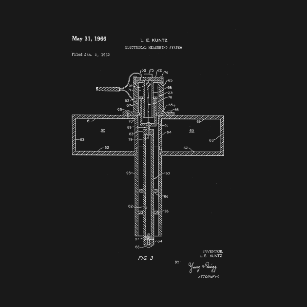 Electrical Measuring System Vintage Patent Hand Drawing by TheYoungDesigns