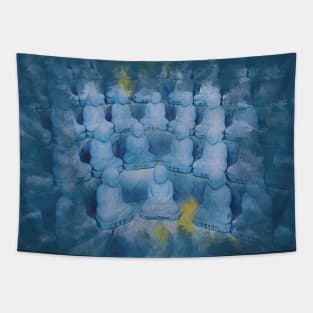 Small Buddhas, Photo Art Tapestry