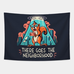 UFO Squirrel Tapestry