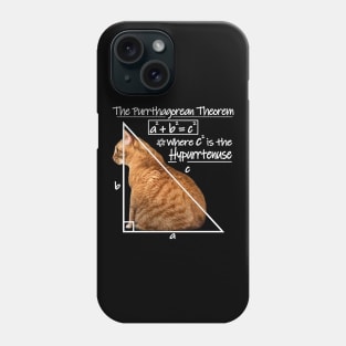 The Purrthagorean Theorem to find the hypurrtenuse. Phone Case