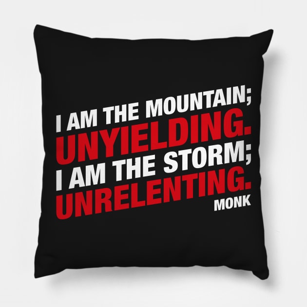 Monk Unyielding and Unrelenting RPG Pillow by pixeptional