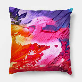 Colourful emulsion of paint Pillow