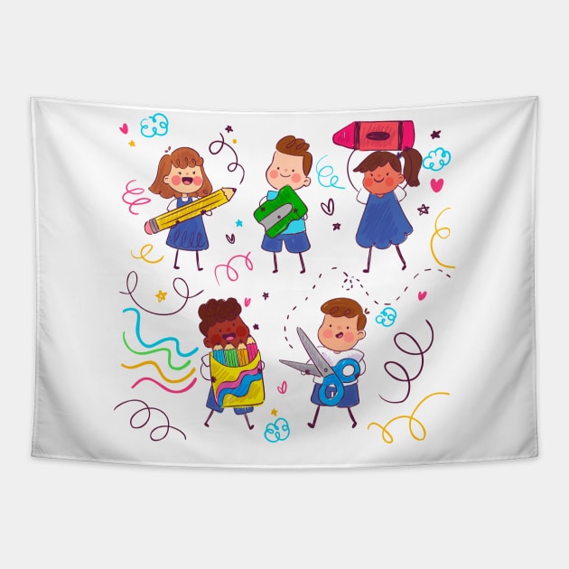 Happy Back to School Tapestry by Lovely Arts