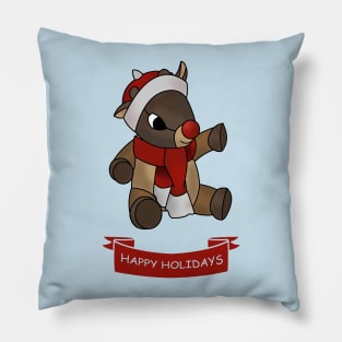 Rudolph wishes you merry holidays Pillow