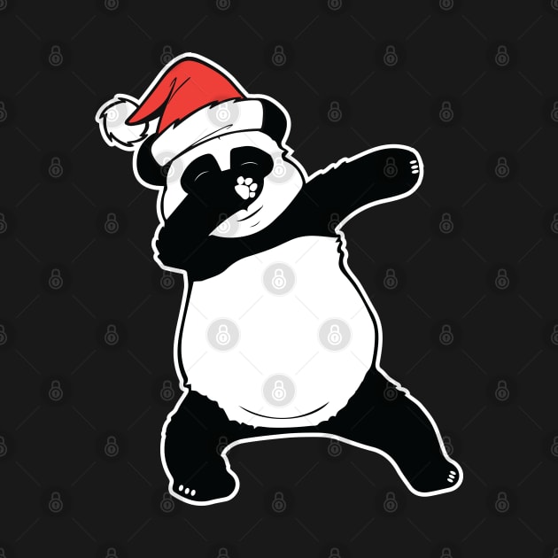 Panda Christmas Santa Hat Dabbing Panda by alltheprints