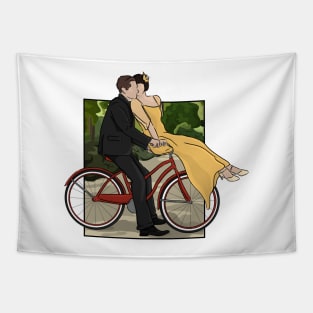 Phrack Dressed Up on a Bike Tapestry