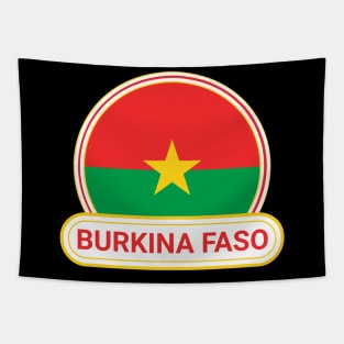 Burkina Faso Country Badge - Burkina Faso Flag Tapestry