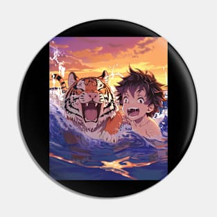 A Boy, His Tiger, and Their World Pin