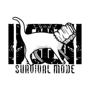 Cat Survival Mode Art T-Shirt