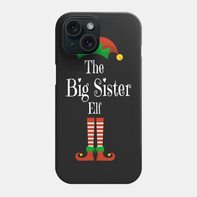 Matching Family Christmas Group Elf Gift - The Big Sister Elf - Funny Pajama Christmas Holiday Phone Case by WassilArt