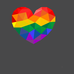 Faceted Rainbow Heart T-Shirt