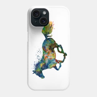 Colorful Running Horse Silhouette Phone Case