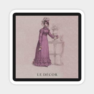 Victorian "Le Decor" Vintage Antique Print Design Magnet