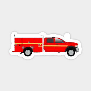 Quick Attack Fire Truck (red with yellow stripe) Magnet