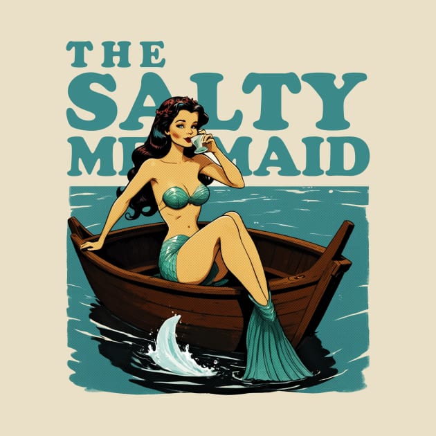 the salty mermaid - retro by Cybord Design