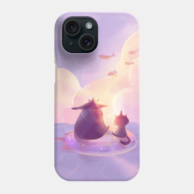 True Friends - Mio and Crossi Phone Case by Miya Gu Art