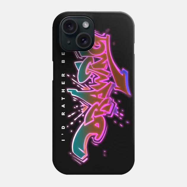 I'd Rather Be Drawing Phone Case by LeoNealArt