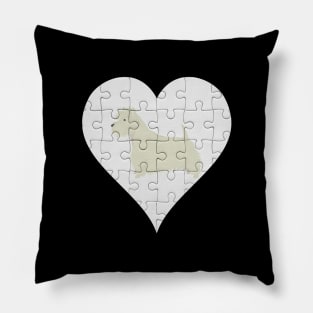 West Highland White Terrier Heart Jigsaw Pieces Design - Gift for West Highland White Terrier Lovers Pillow