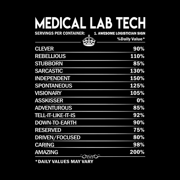 Medical Lab Tech T Shirt - Medical Lab Tech Factors Daily Gift Item Tee by Jolly358