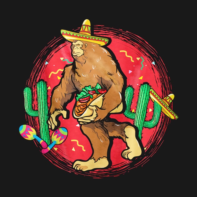 Bigfoot Carry Tacos Cinco De Mayo by toiletpaper_shortage