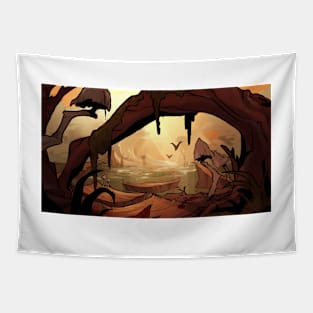 gnarled fall forest Tapestry