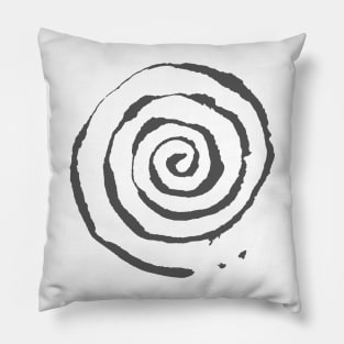 Spiral - Organic Symbol INK Pillow