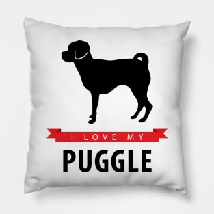 I Love My Puggle Pillow