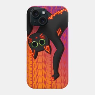 neon cat Phone Case