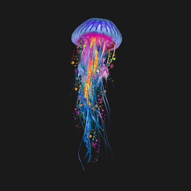 Jellyfish Double Blue by DavidLoblaw